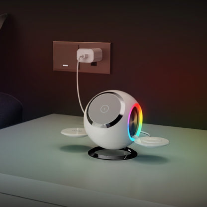 Spherical Ambience Light Vertical Magnetic Wireless Charger